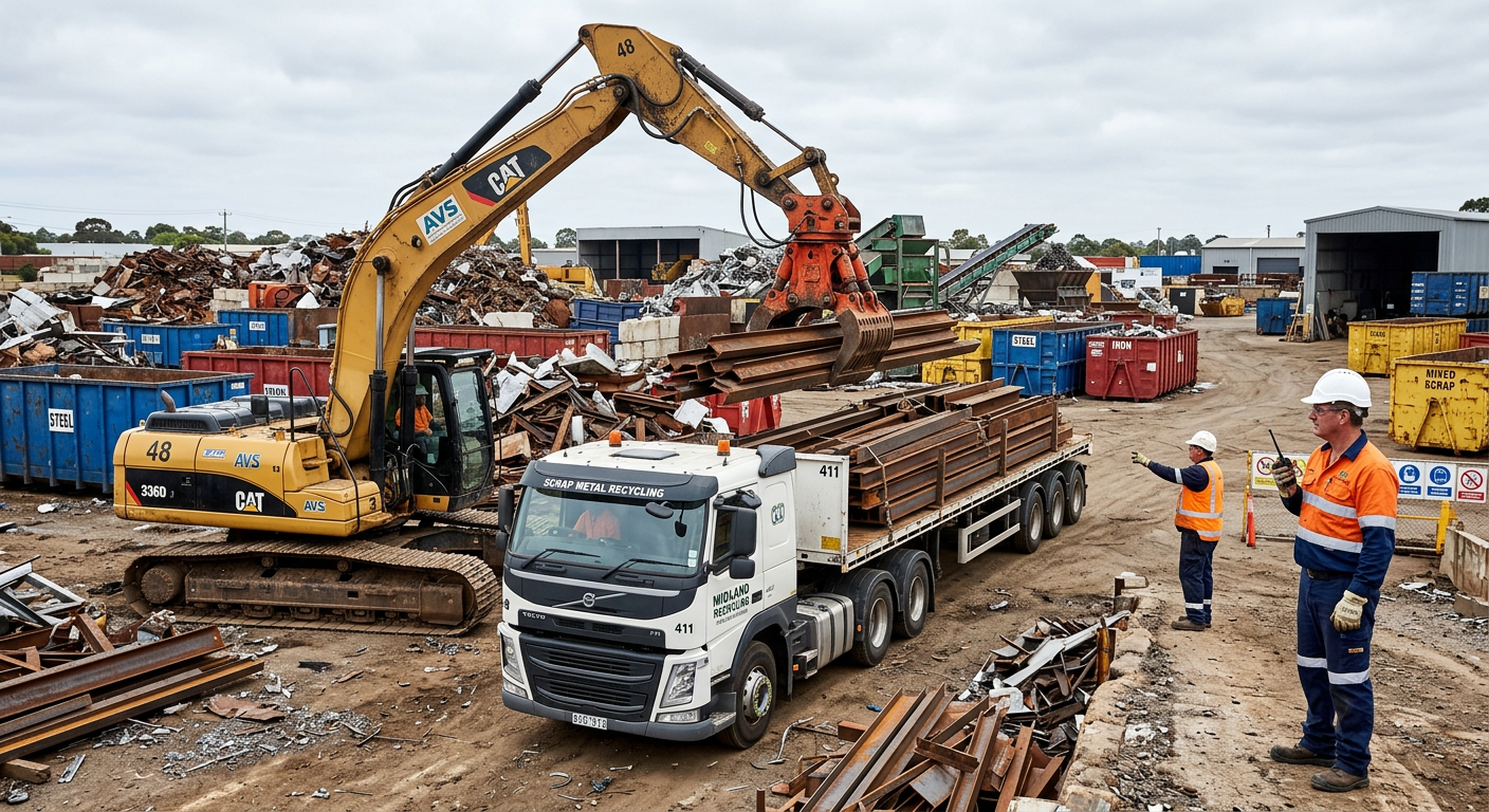 Industrial metal recycling facility